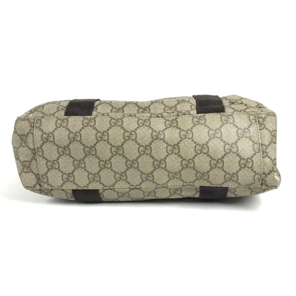 Gucci GG Supreme Bag Tote Handbag Canvas Leather Beige - Picture 5 of 6